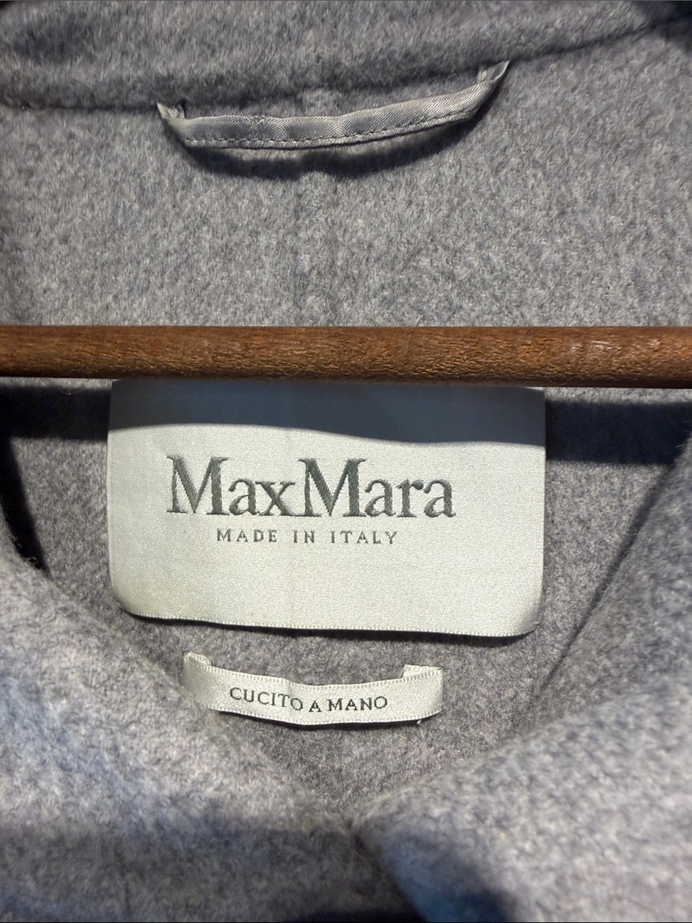 MaxMara Dove Gray Nicole Wrap Coat with Belt - Picture 2 of 8